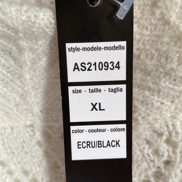 Belldini Ecru/Black Sweater XL NWT - Picture 3 of 8